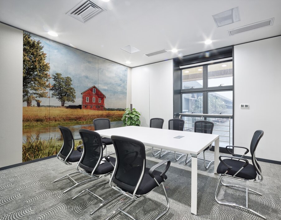 QMF 009 – Red Barn Beside Tree Beach City OH Un Wall Printing