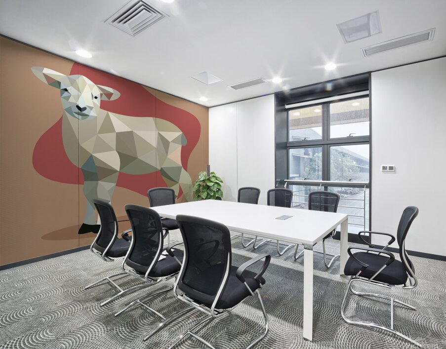 polygon sheep low poly goat abstract graphic lamb Wall Printing