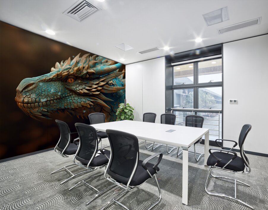 The Azure Guardian Wall Printing