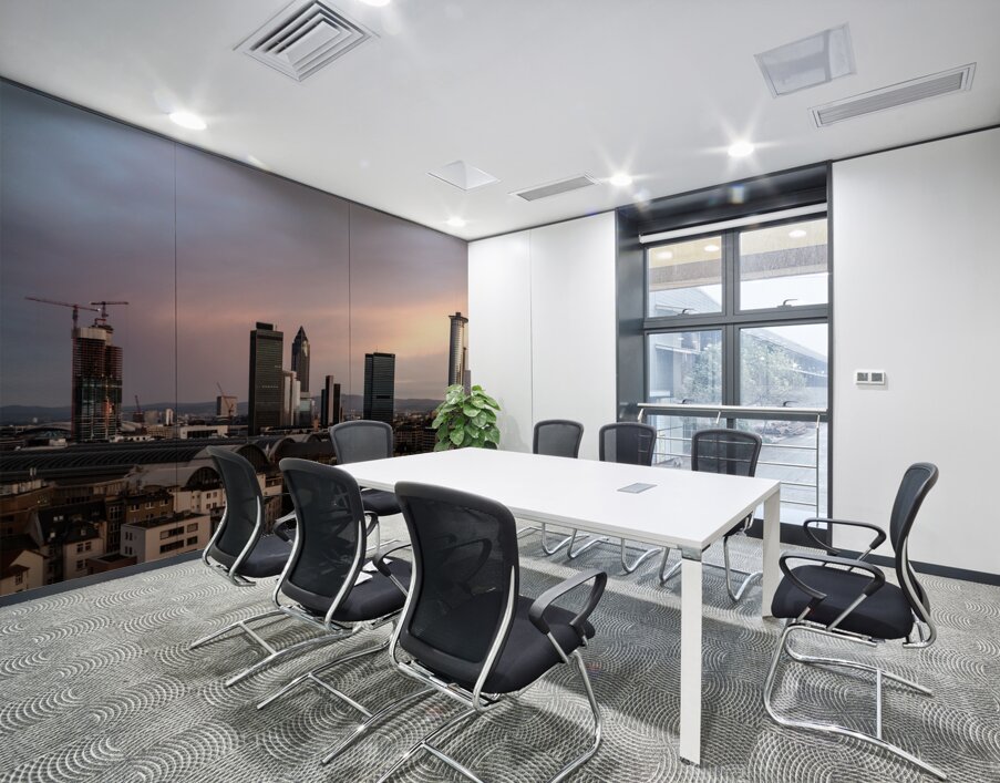 Frankfurt Skyline Skyscraper Sunset Wall Printing