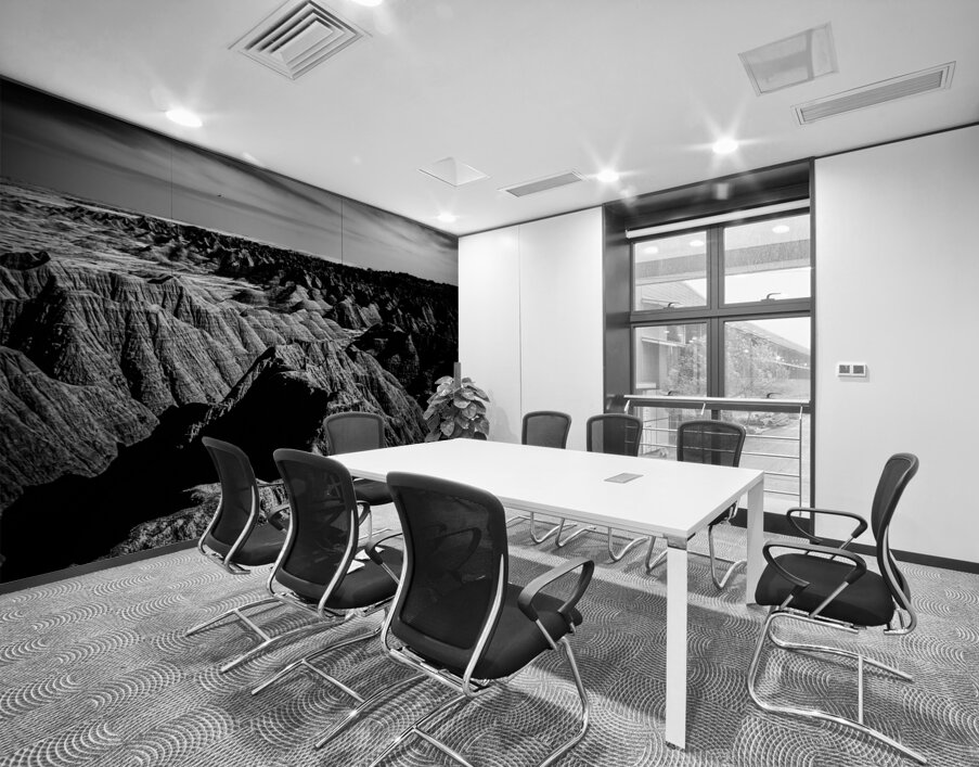 Shadows of the Earth: A Shadowy Ethereal Dance in the Badlands Wall Printing