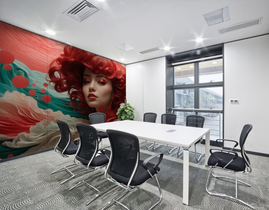 minimalism close up portrait pinup woman Wall Printing