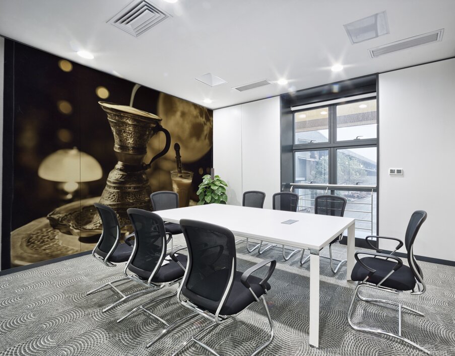 919882 hot coffee drink in old fashion glass ware Wall Printing