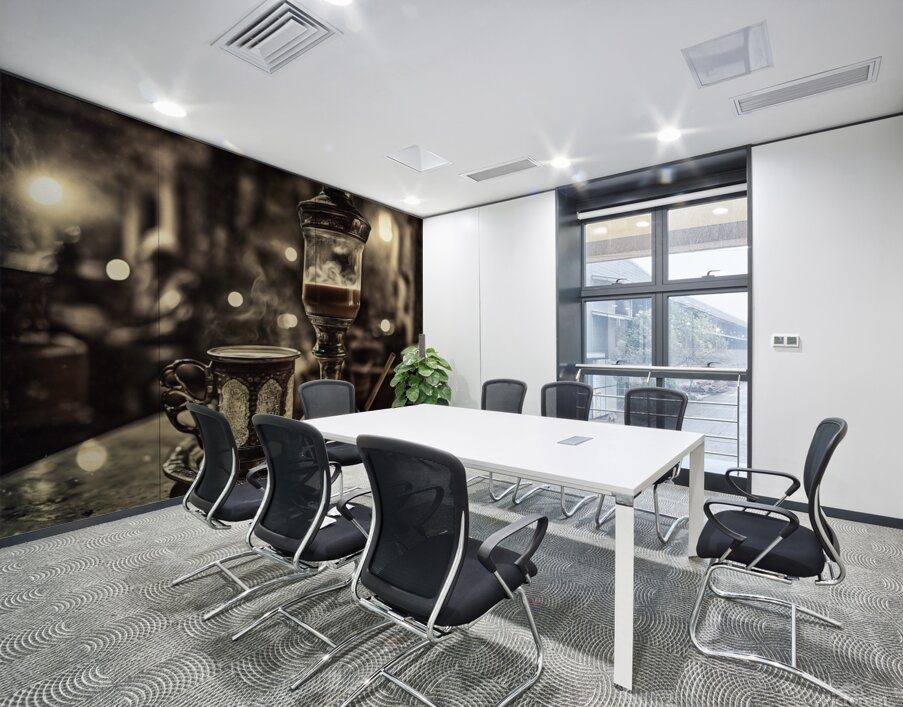 919879 hot coffee drink in old fashion glass ware Wall Printing