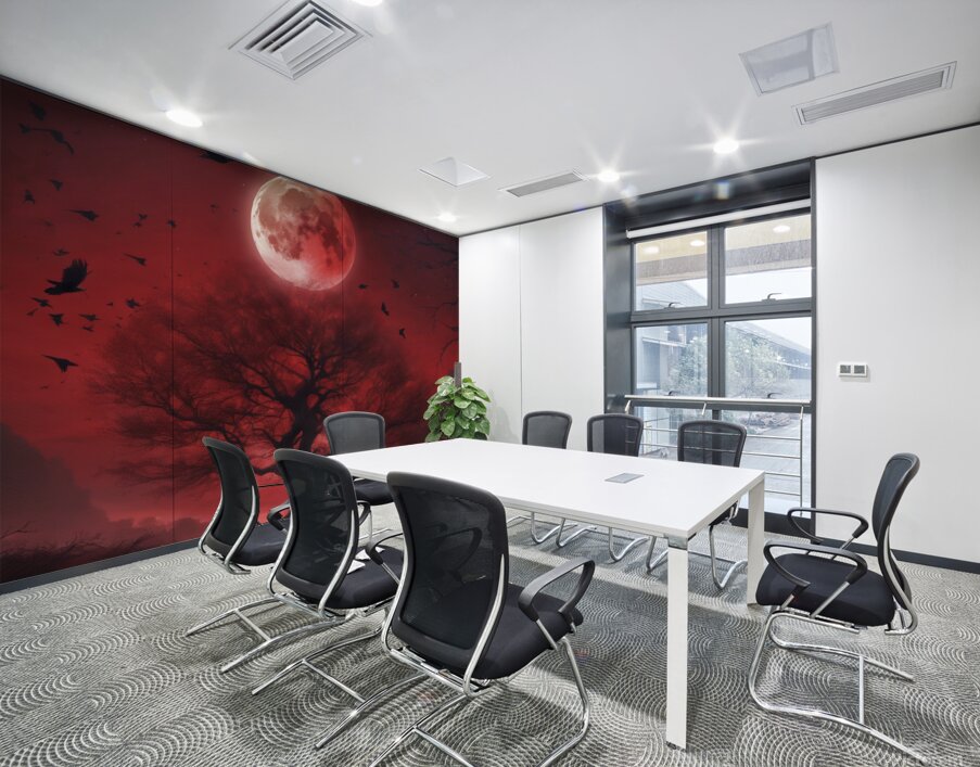  picture in which the moon is red Wall Printing