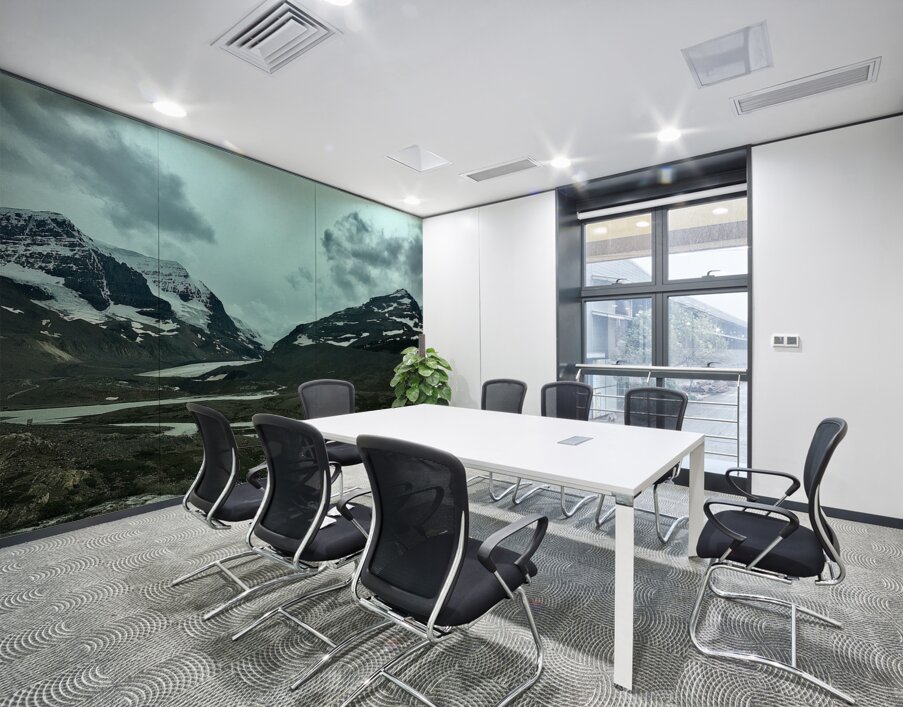 Chilly Blue Wall Printing