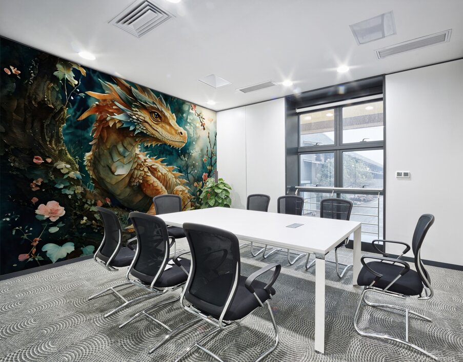 Dragon In The Forest Wall Printing