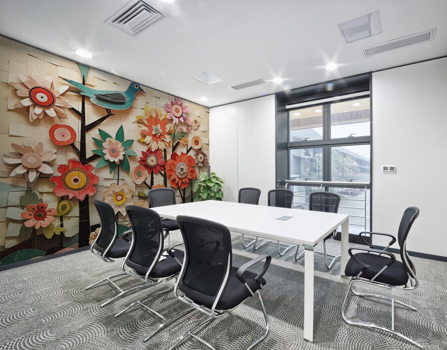 Birds Love Flowers X16 BL-Style Effect Wall Printing