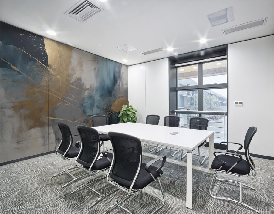 Abstract Wall Art Modern Blue Golden Grey Abstract Picture Large Canvas Prints for Living Room Bedroom Wall Printing