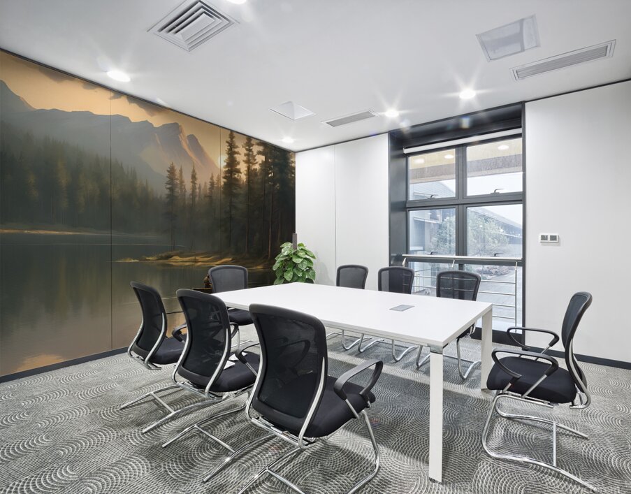 ranquil Reflections: A Wilderness Fishing Scene Wall Printing