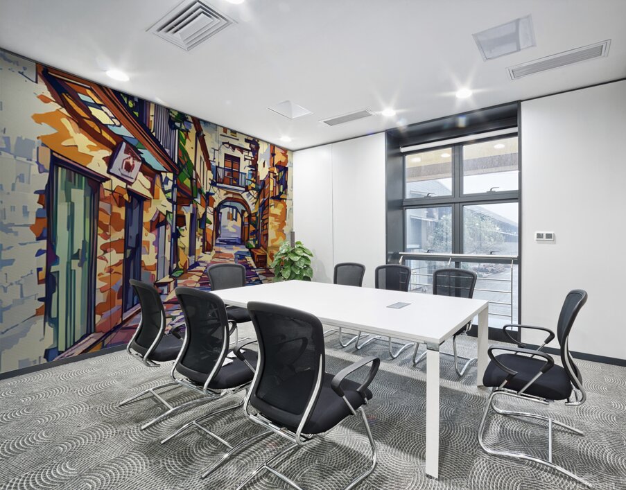 ArtXcl 041 narrow cobblestone street  Wall Printing