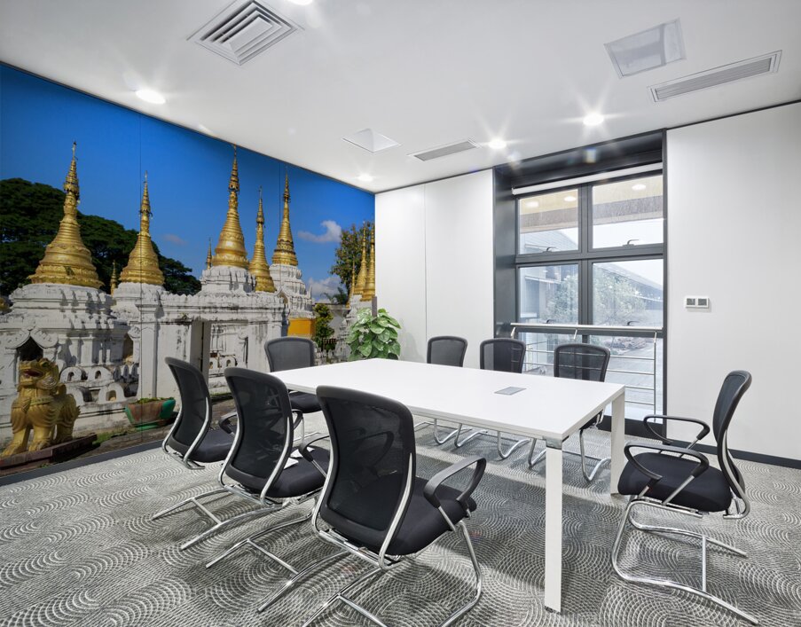 Wat Chedi Sao Lang Buddhist Temple Lampang Thailand Wall Printing