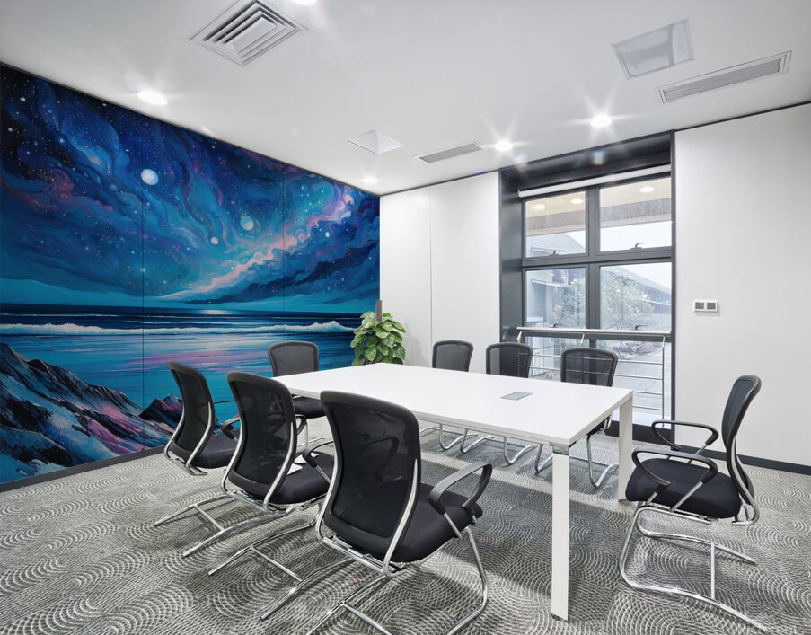 sea stars night nature ocean sky space galaxy nig Wall Printing