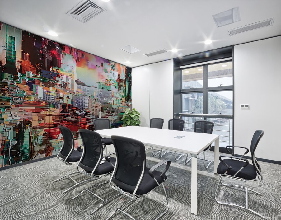 digital computer technology office information mo Wall Printing