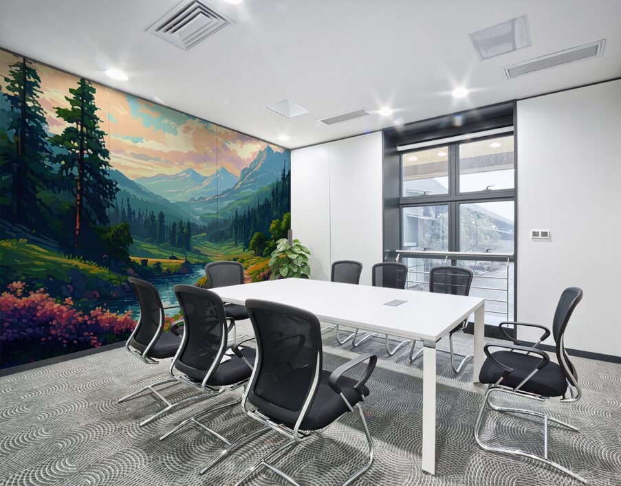 A Tranquil River’s Journey Through Nature’s Canvas 7 Wall Printing