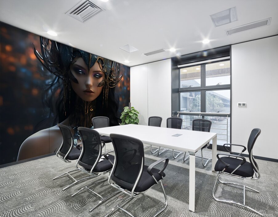 Flames of Grace: Lady of Fire Wall Printing