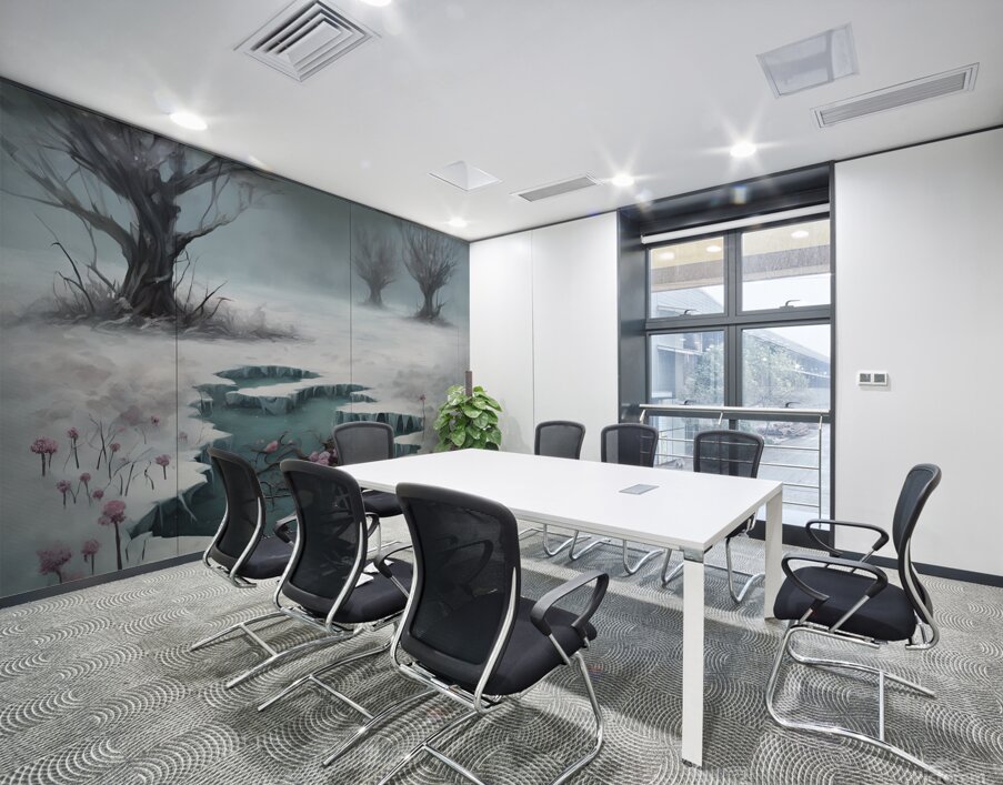 Chiaroscuro Blossoms: The Dance of Light and Shadow Wall Printing