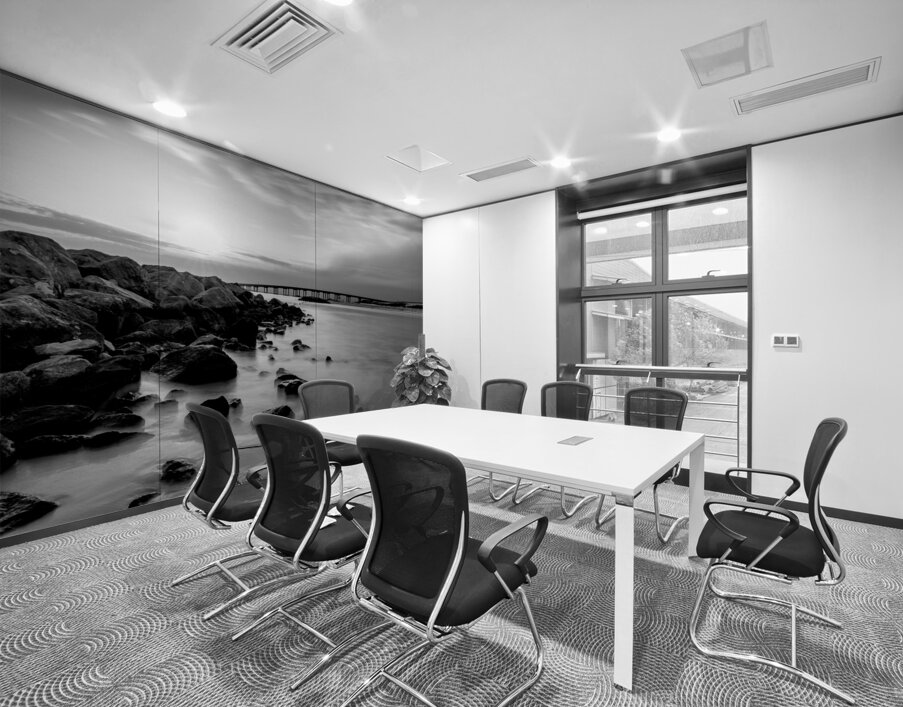 Destin Rock Jetty Smooth Sunset Grayscale Wall Printing