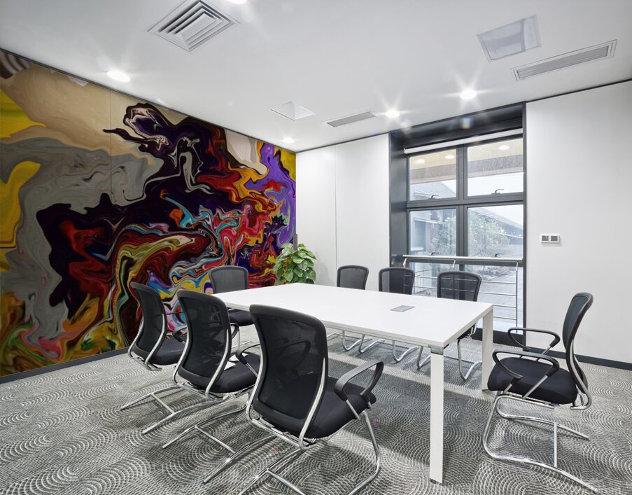 Abstract Painting 9 by Binod Dawadi Wall Printing