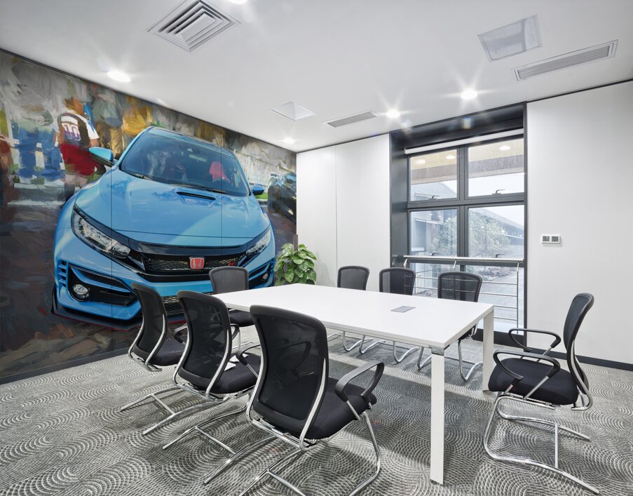 2020 Blue Honda Type R X100 2 Wall Printing