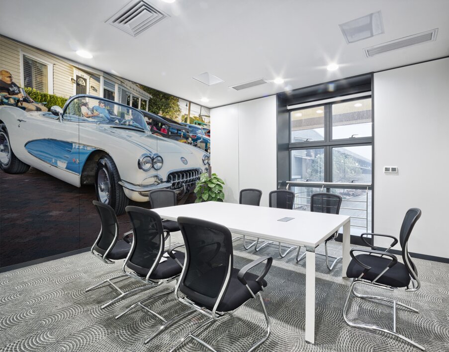 1958 White Corvette C1 X 12 Wall Printing