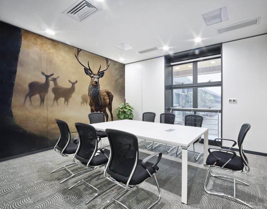 a deer. An expression of the freedom of animals and the beauty of nature. Wall Printing