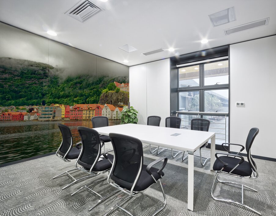 Bryggen in Bergen Wall Printing