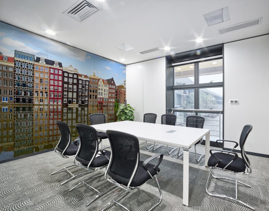 Building Reflections in Amsterdam Wall Printing