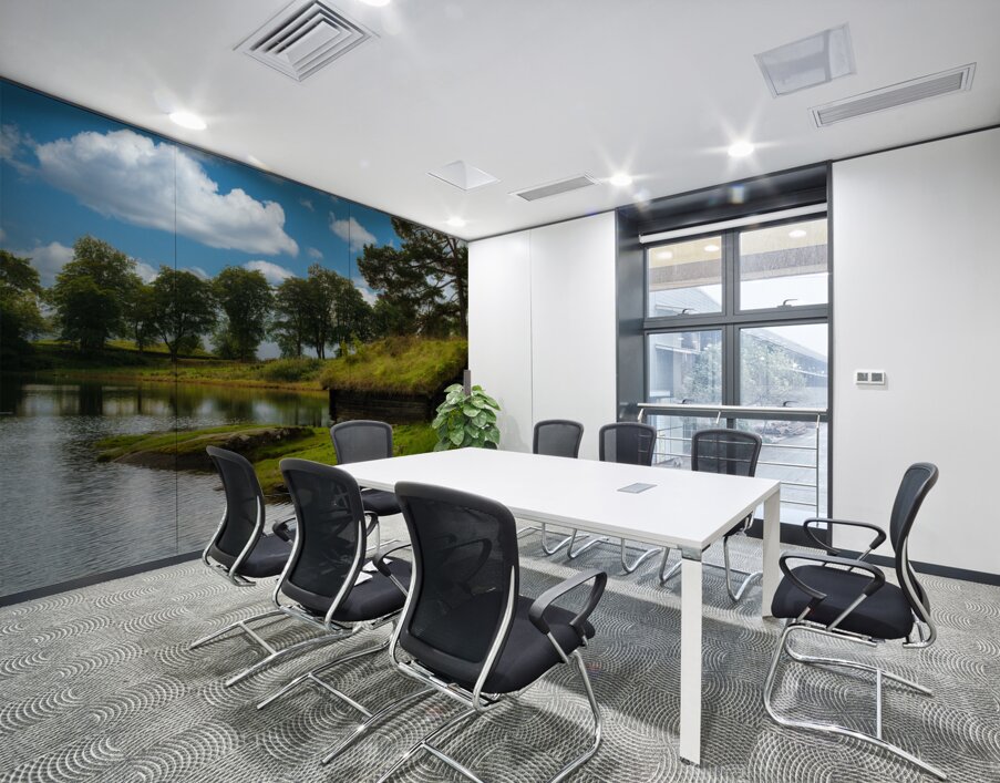 Sod Covered Homes in Sunnmore Museum in Alesund Norway Wall Printing