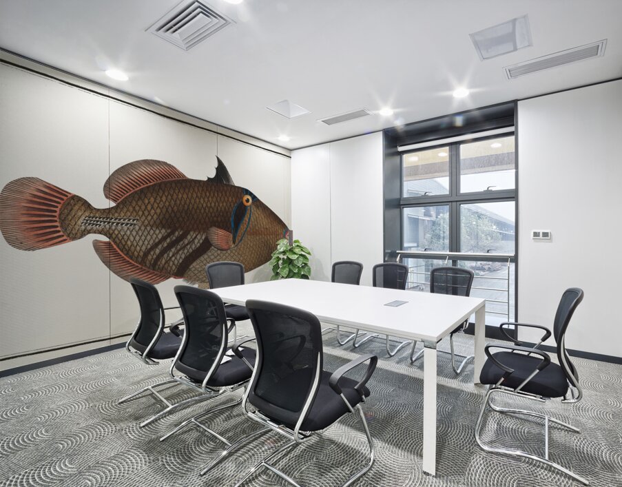 Lagoon Blackbar Triggerfish Wall Printing