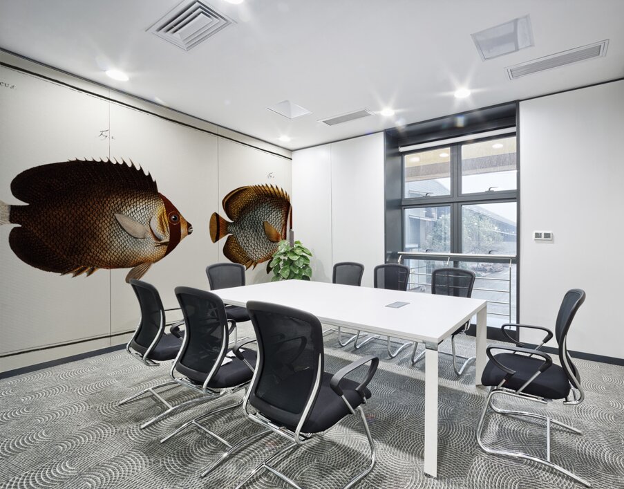 Redtail Butterflyfish and Vermiculated Angelfish Wall Printing