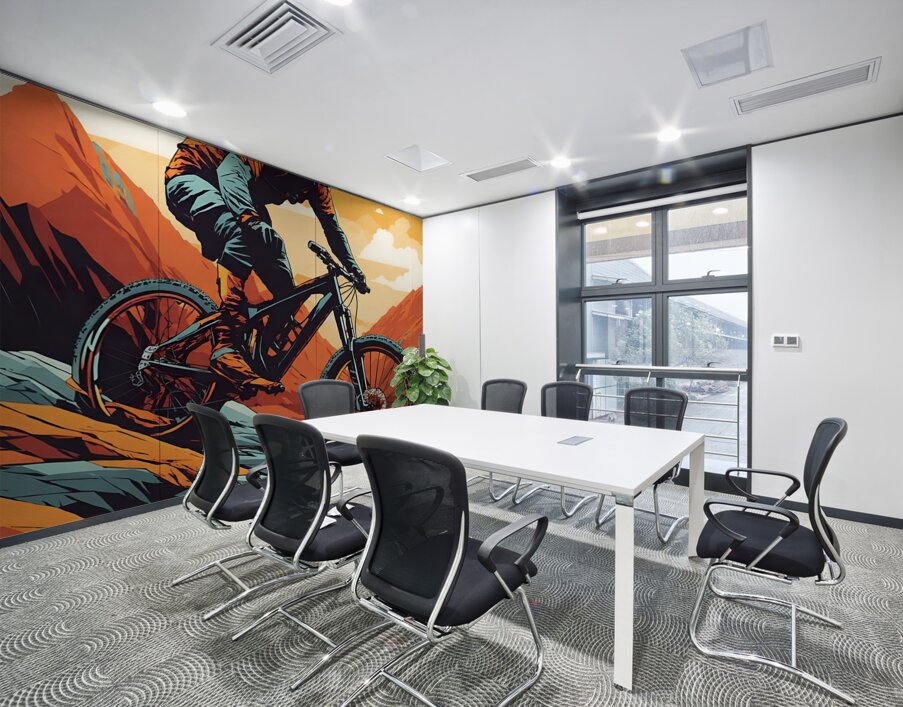 I descend on a vintage mtb Wall Printing