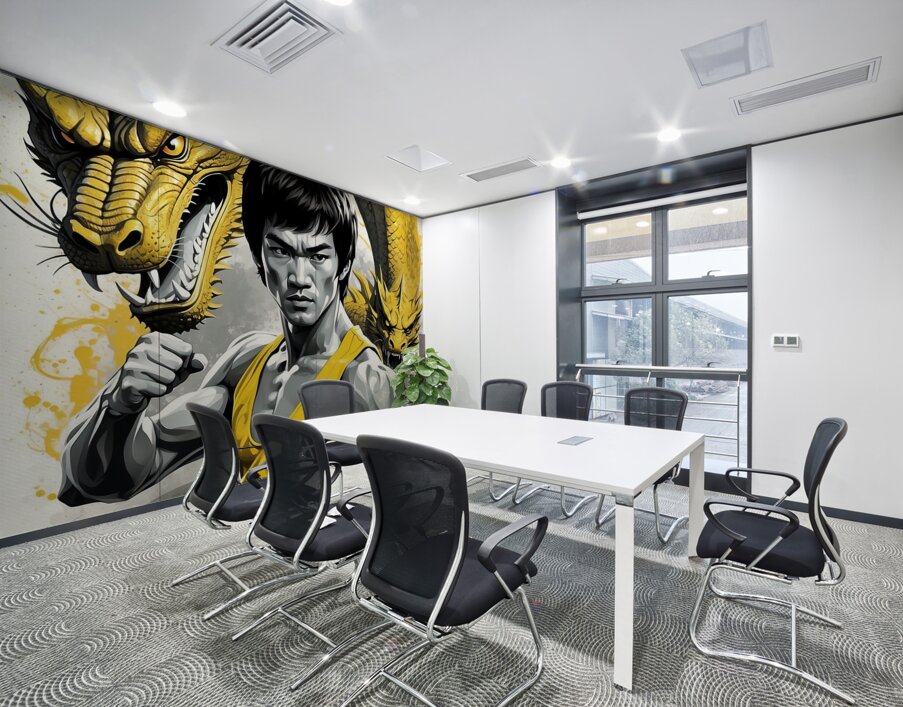 Bruce Lee Wall Printing