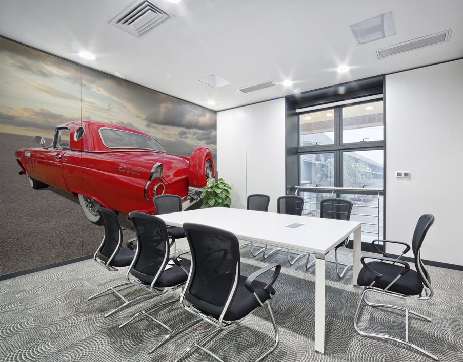 1956 Red Ford Thunderbird Continental Wall Printing