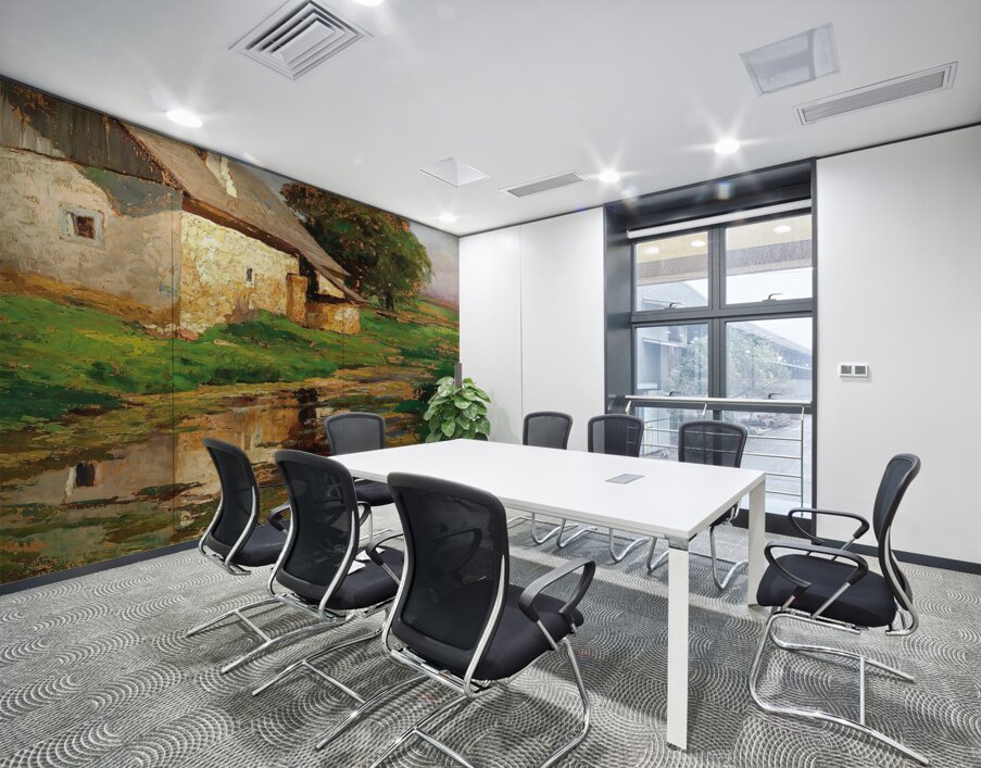 The pond behind the house Wall Printing