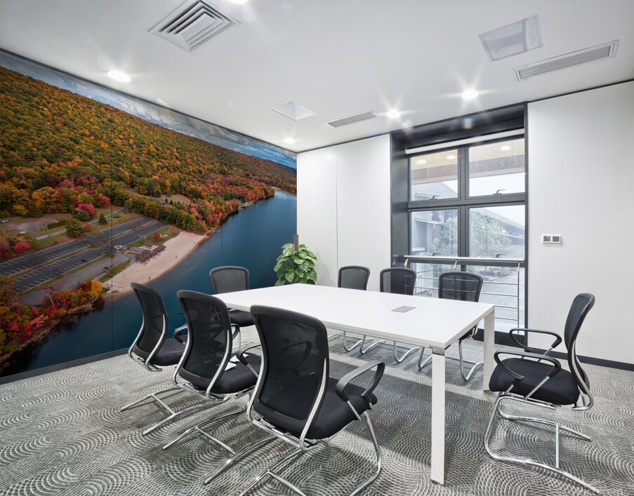 Fall Aerial Mauch Lake Beach and Landscape Wall Printing