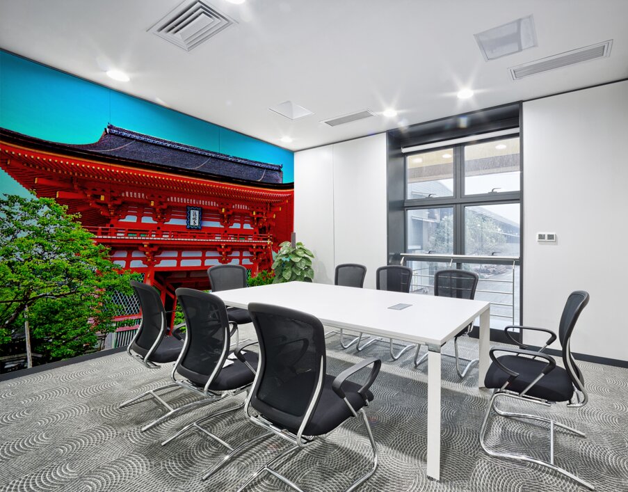 Japan-The Red Temple 02 Wall Printing