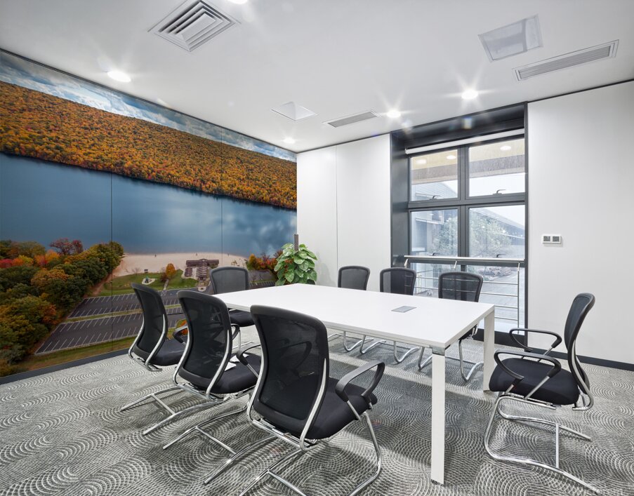 Fall Aerial Mauch Chunk Lake Recreational Area Wall Printing