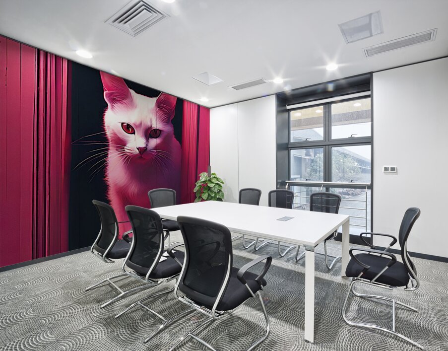 cat in door Wall Printing