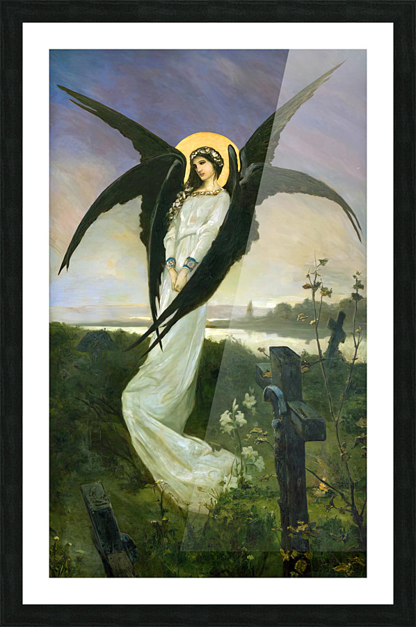 Angel in a cemetery by Vasili Alexandrovich Wilhelm Kotarbinsky