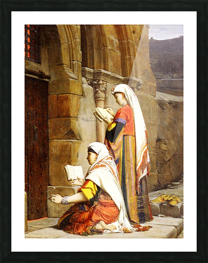 Prayers at the tomb of the Virgin, Jerusalem Picture Frame print