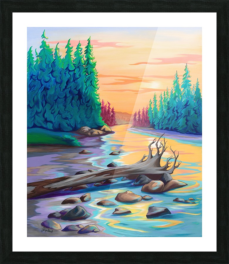 Early Morning on James River  Picture Frame print