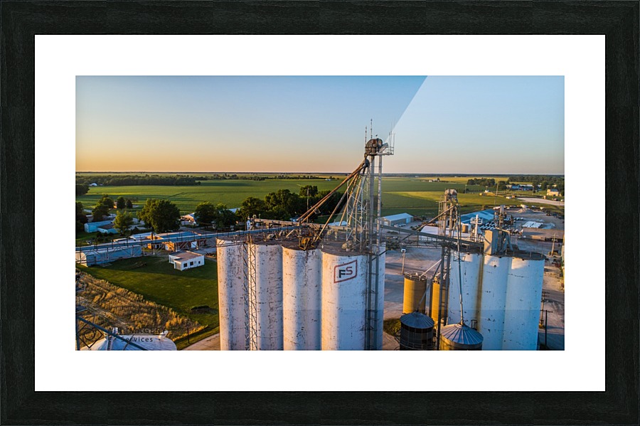 Schuyler County, IL FS Towers Picture Frame print