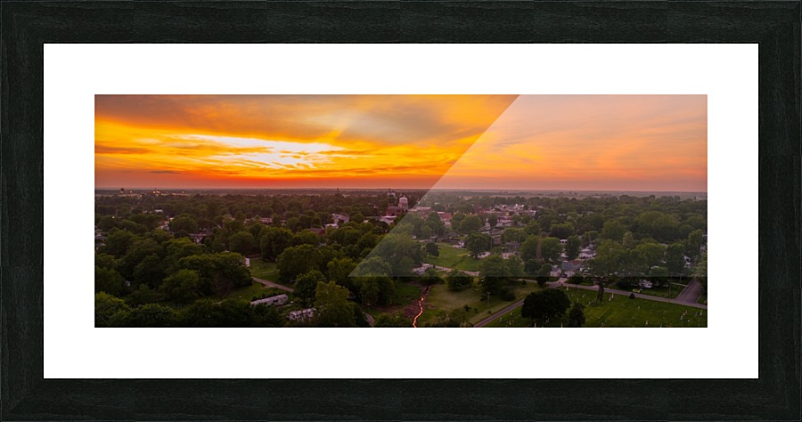 Rushville, IL Sunset Picture Frame print