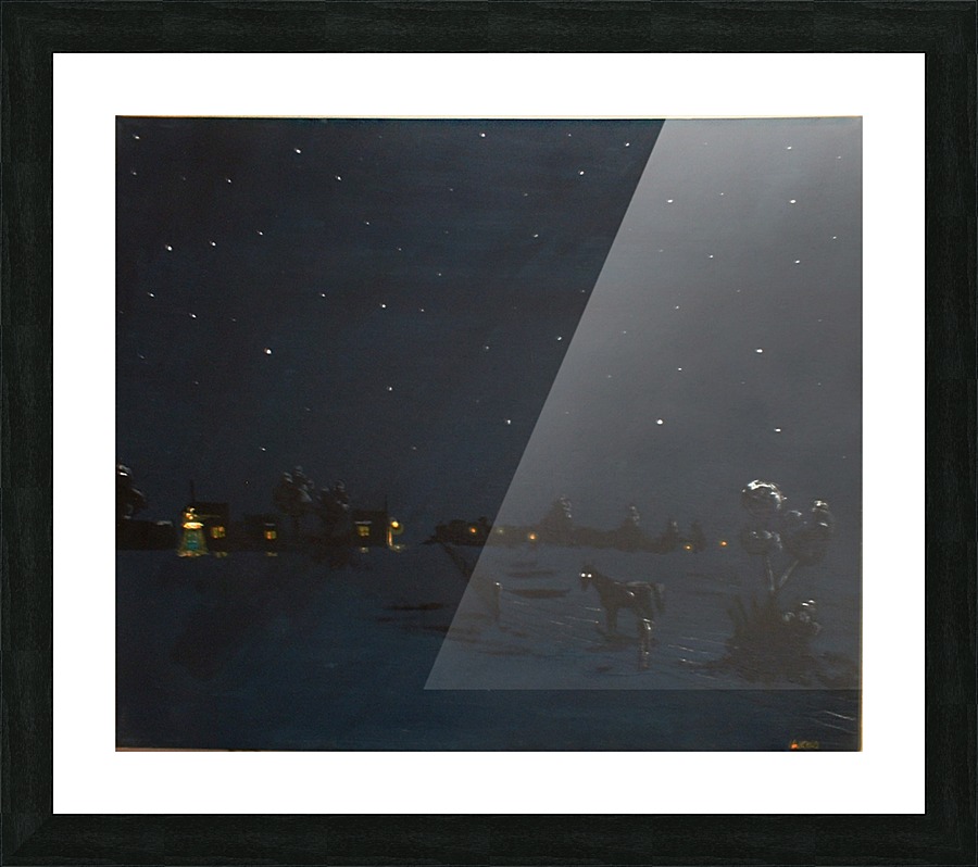 Farm night Picture Frame print