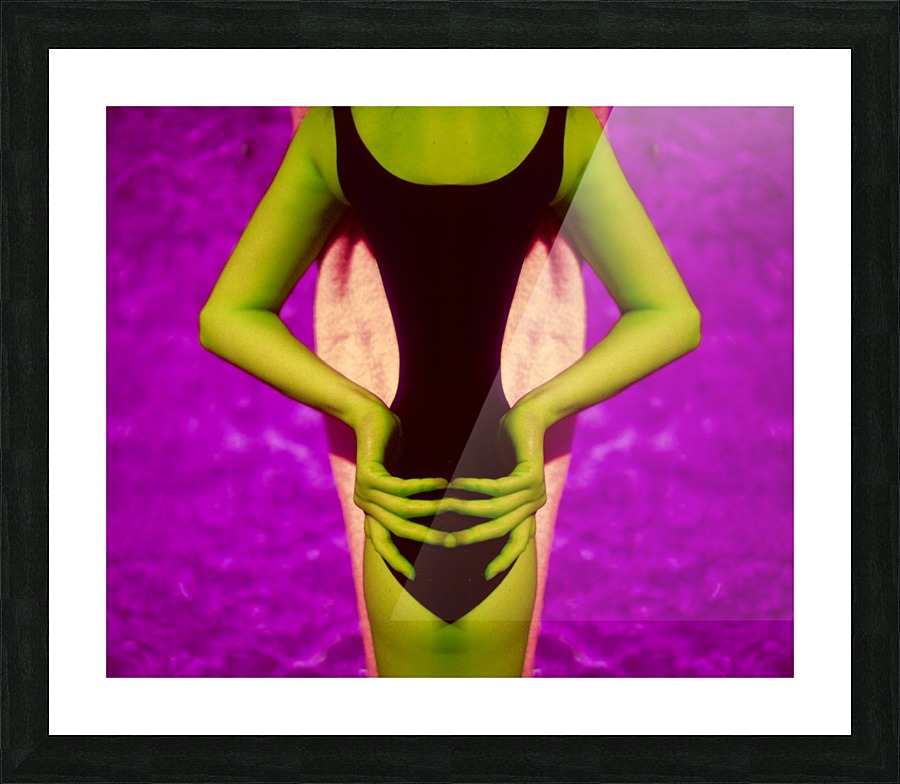 MAGENTA SWAN  Framed Print Print