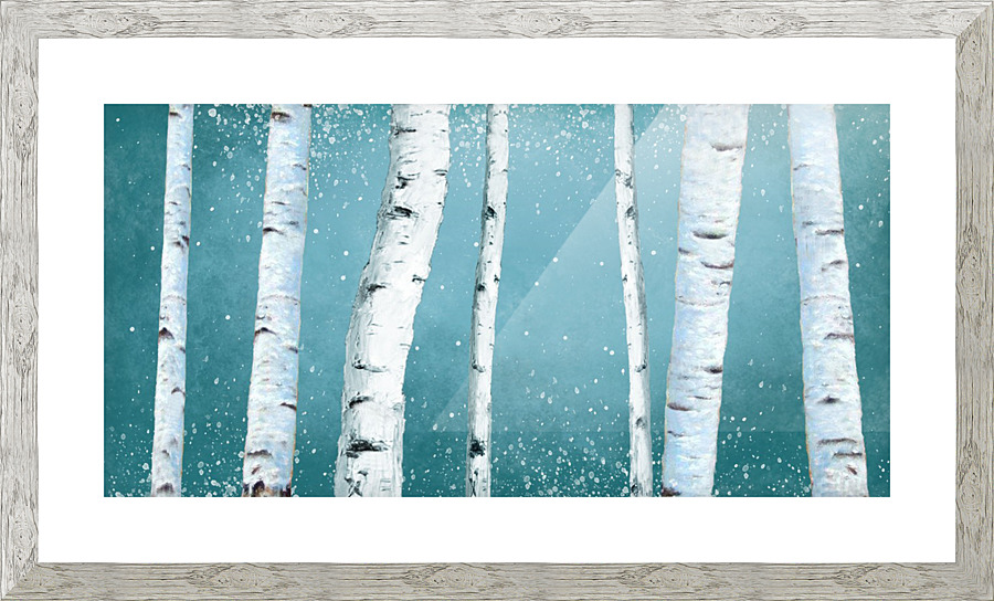 birch tree Picture Frame print