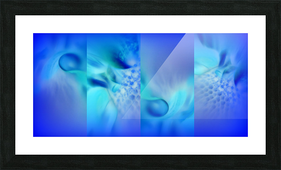 COBALT FLEURS  Framed Print Print