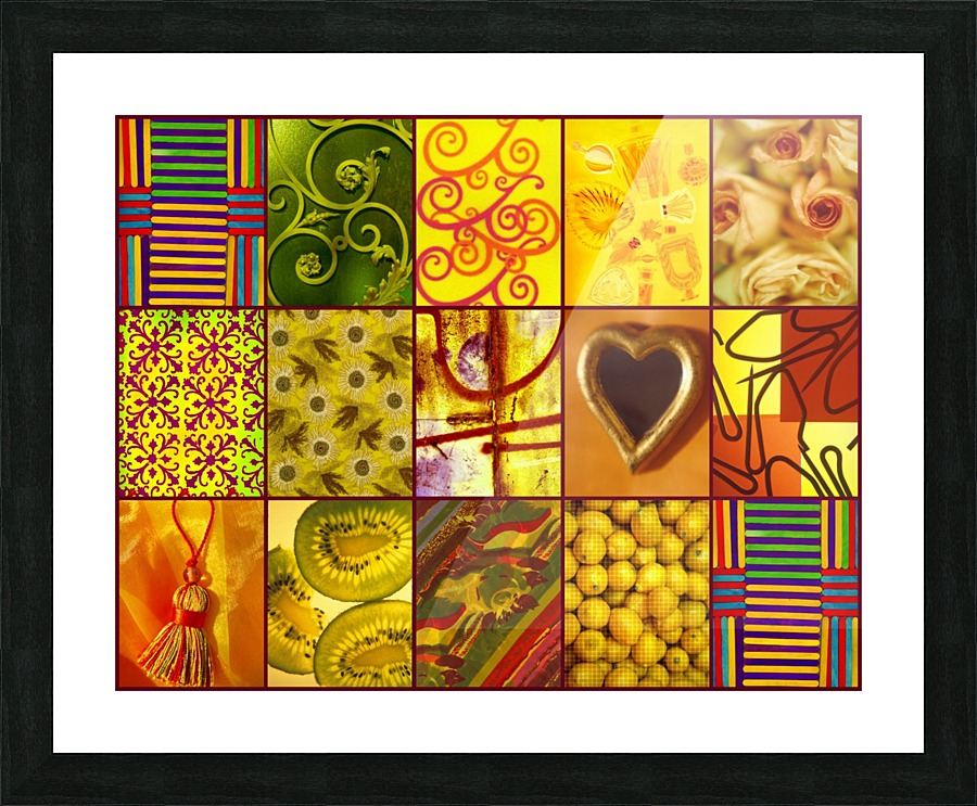 COLLAGE JAUNE  Framed Print Print