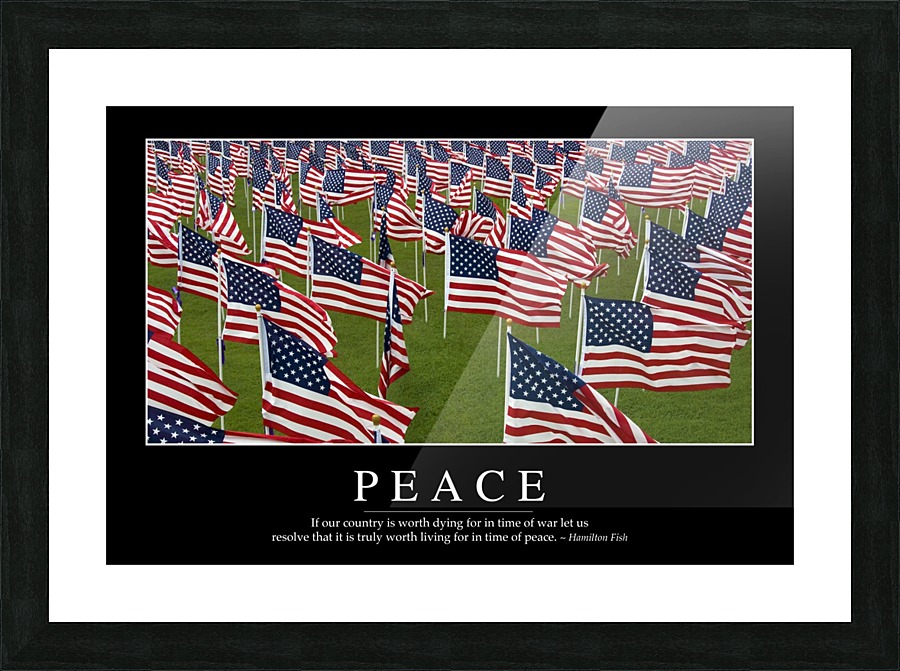 Peace: Inspirational Quote and Motivational Poster Picture Frame print